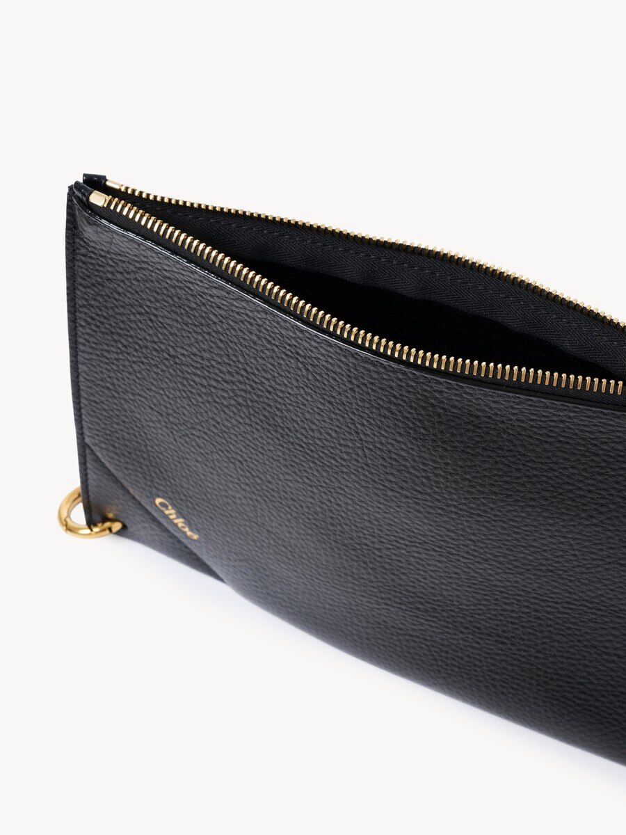 Chlo&eacute; Spin zipped pouch in grained leather - 3