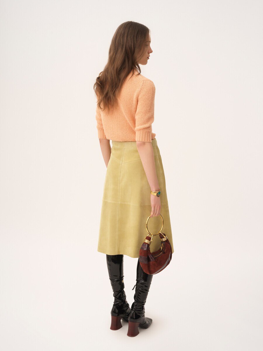 Elbow-sleeve logo jumper in alpaca wool & silk knit - 5