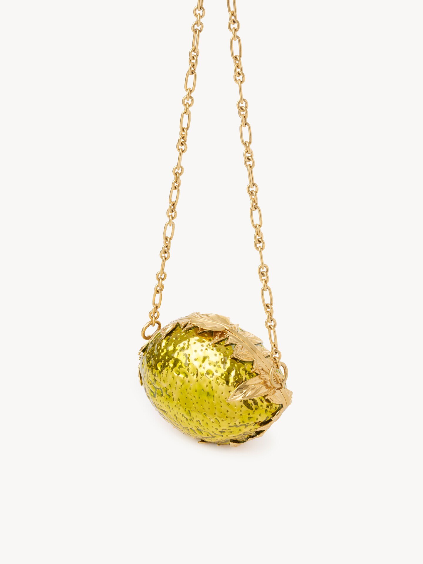 Chlo&eacute; Tropicus Lemon minaudi&egrave;re in brass - 4