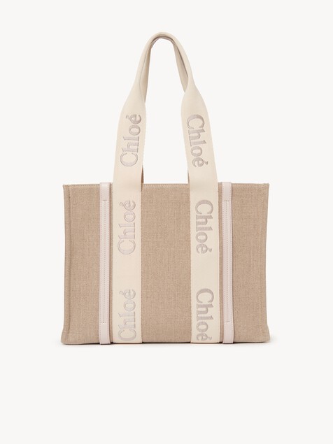 Woody tote bag in linen