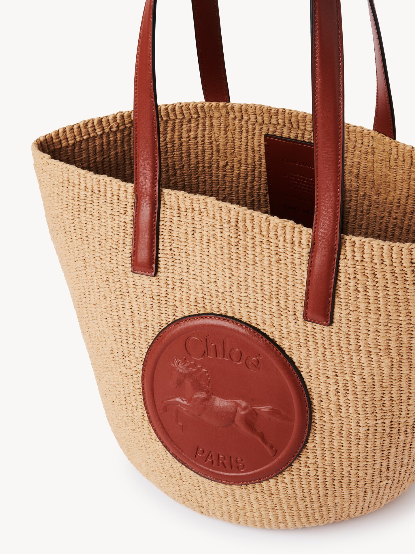 Large Horse Medal Basket in natural fibres - 7