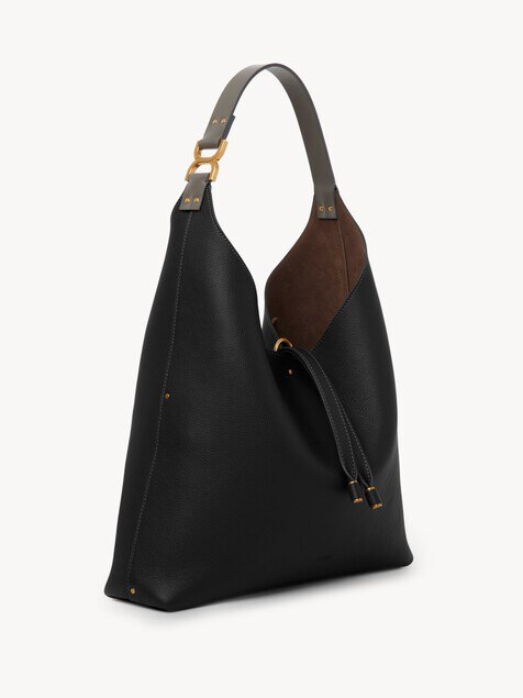 Sac hobo Marcie en cuir grain&eacute;