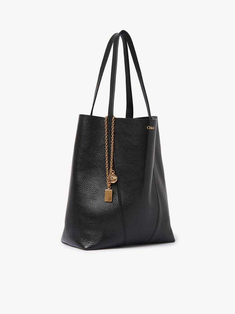 Chlo&eacute; Spin tote bag in grained leather - 6