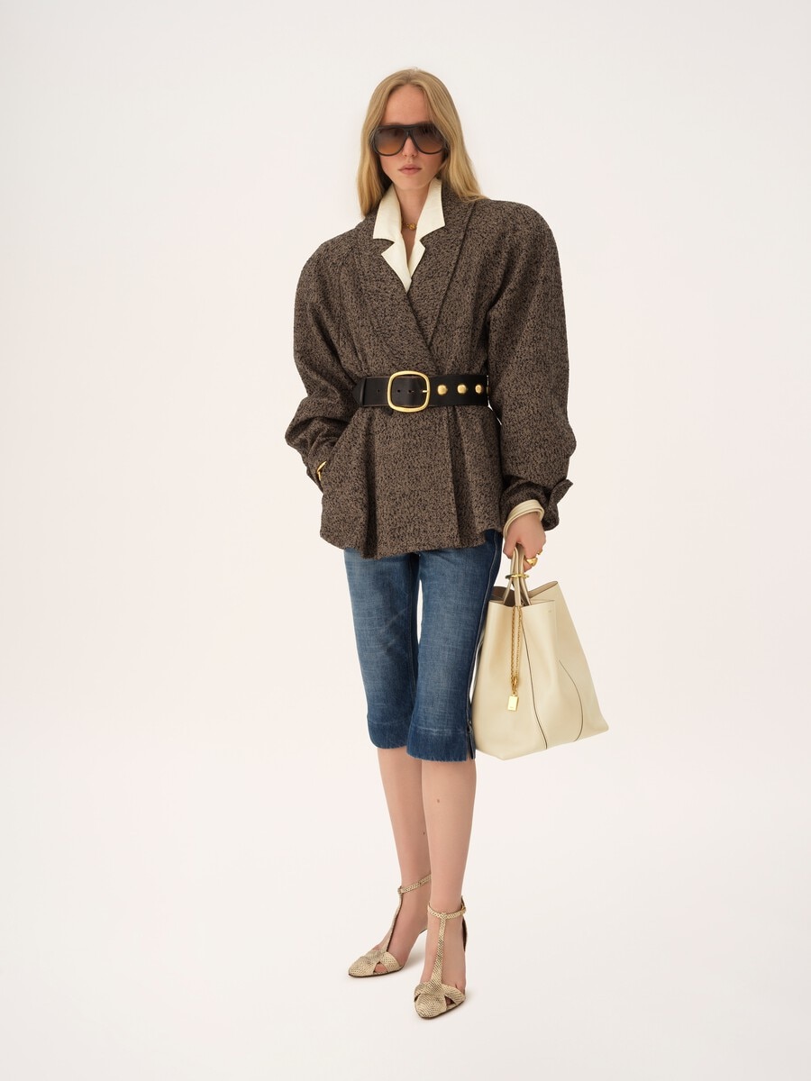 Chlo&eacute; Spin tote bag in grained leather - 3