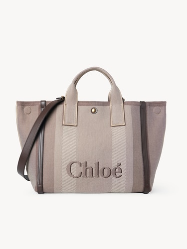 キャンバス製Chloé Carryトートバッグ Kohl Brown - Chloé