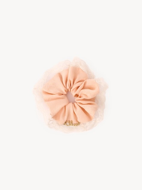 The Chlo&eacute; Poetic scrunchie in silk & lace