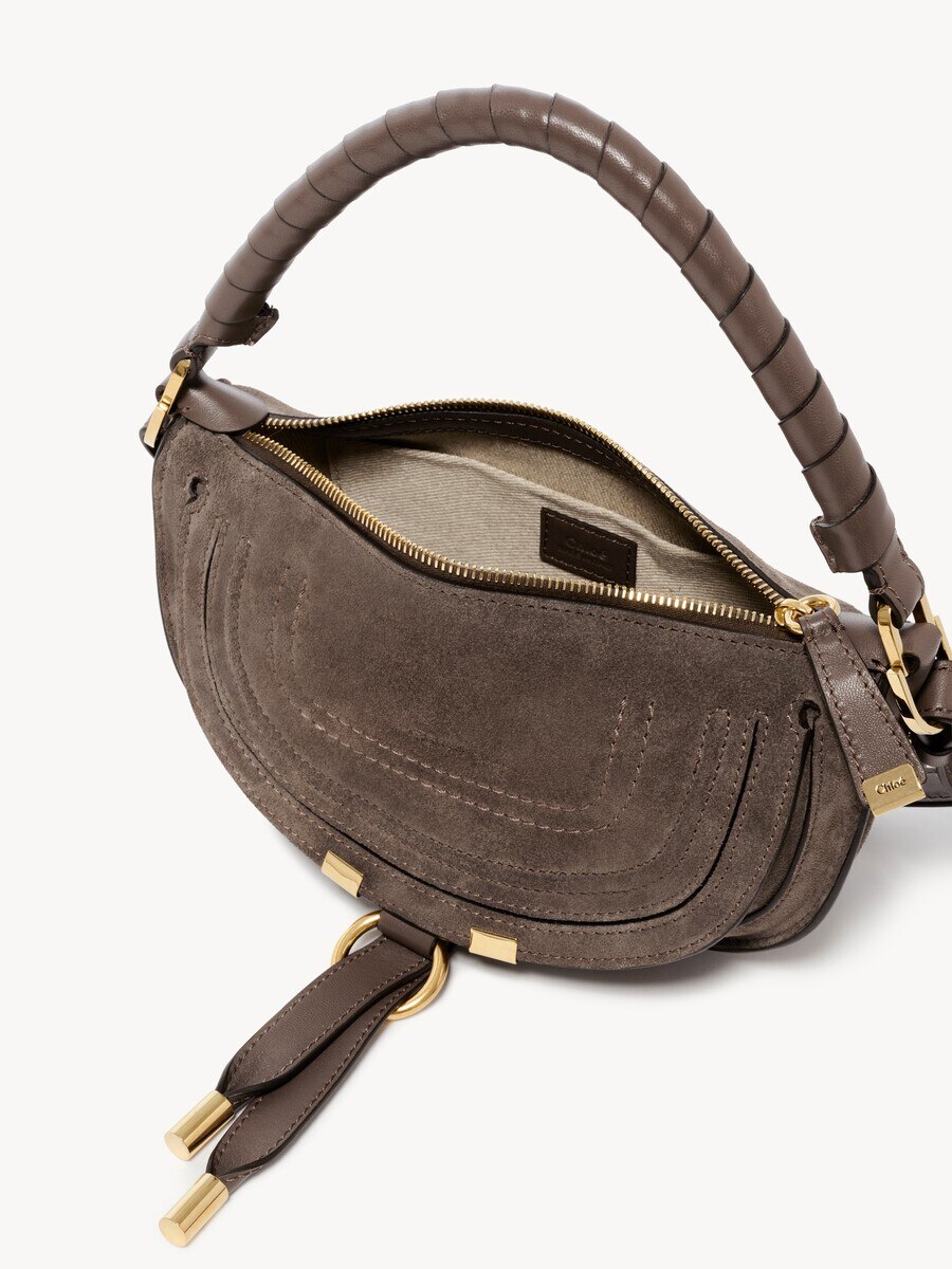 Mini Marcie shoulder bag in suede leather - 7