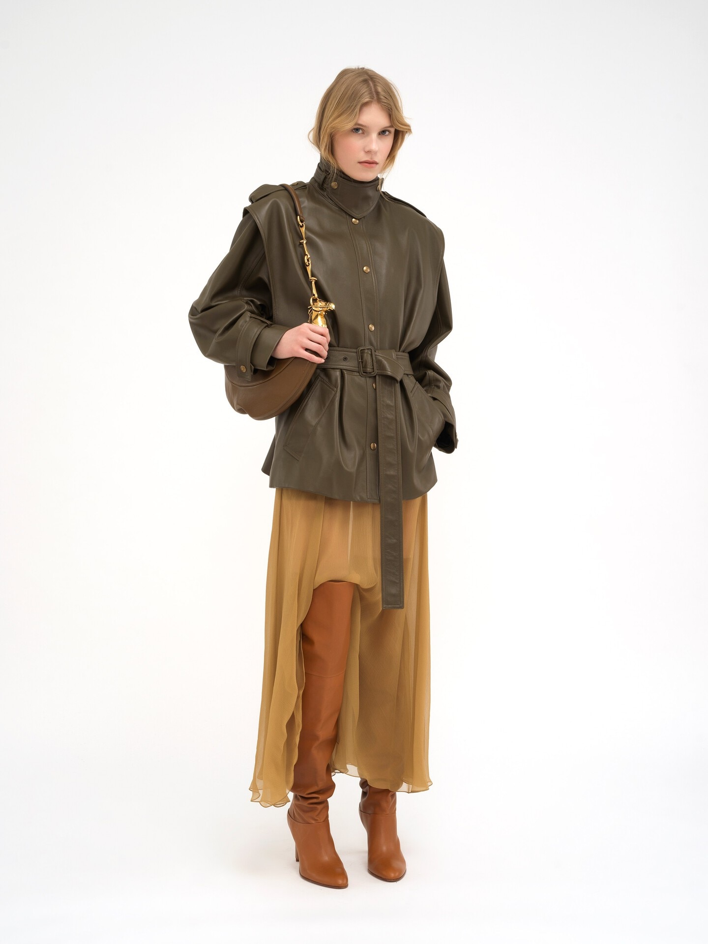 Chain Horse shoulder bag in soft leather - 7