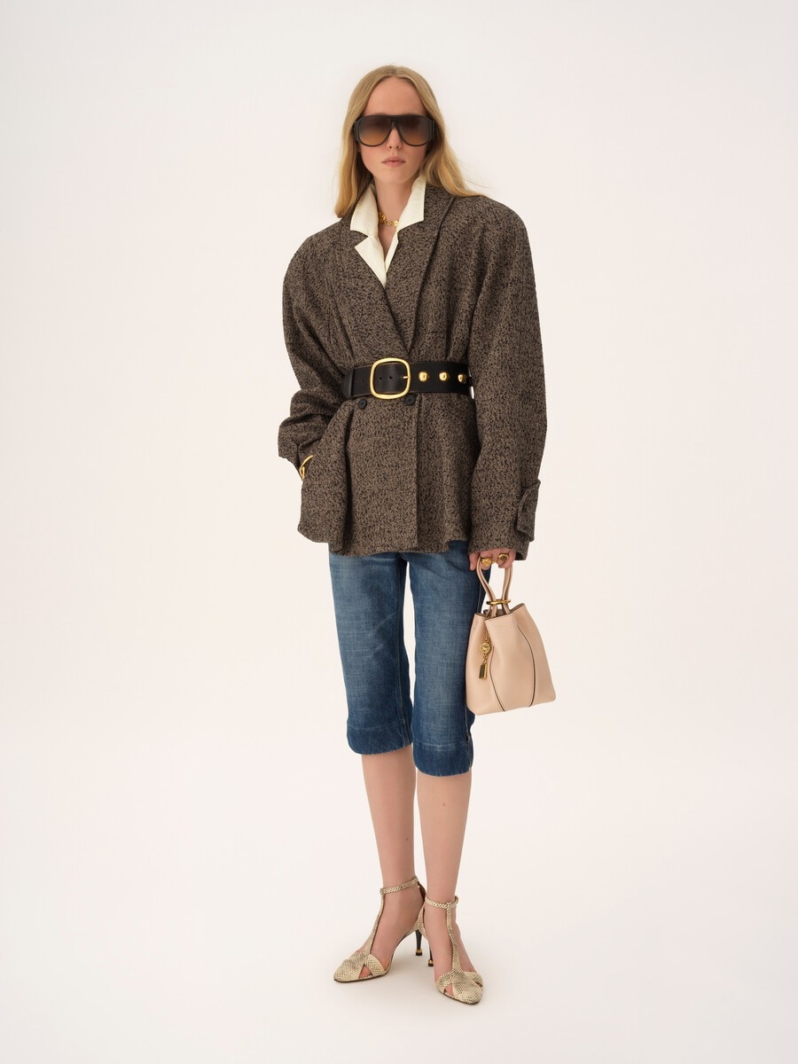 Small Chlo&eacute; Spin tote bag in grained leather - 7