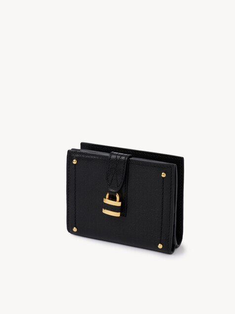 Portefeuille carr&eacute; Paddington en cuir grain&eacute;