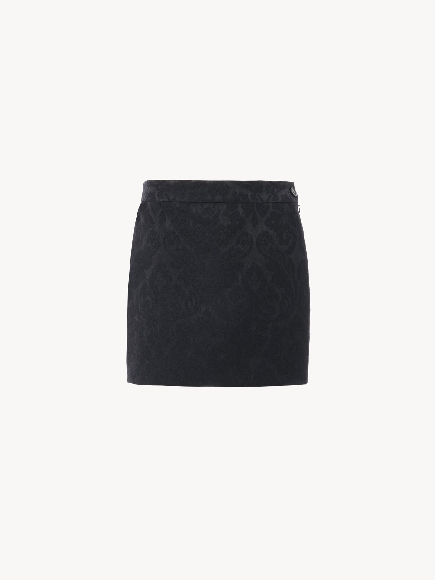 Straight mini skirt in a wool-mix jacquard - 2