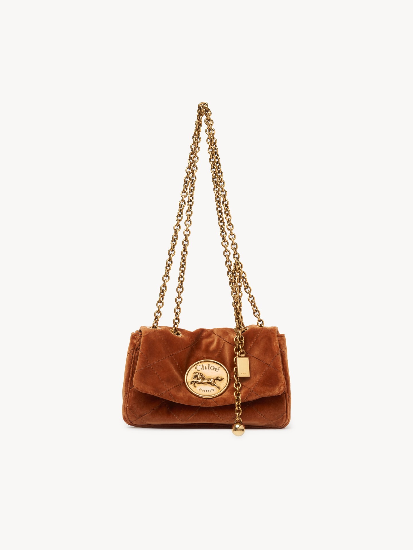 Small Chloé Heritage shoulder bag in velvet - 2