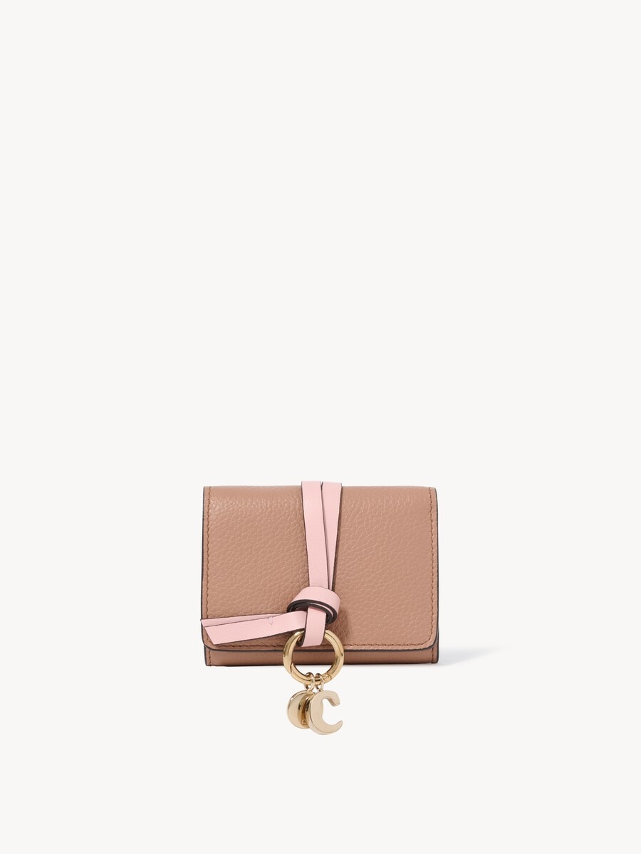 Mini Alphabet tri-fold in grained leather - 2