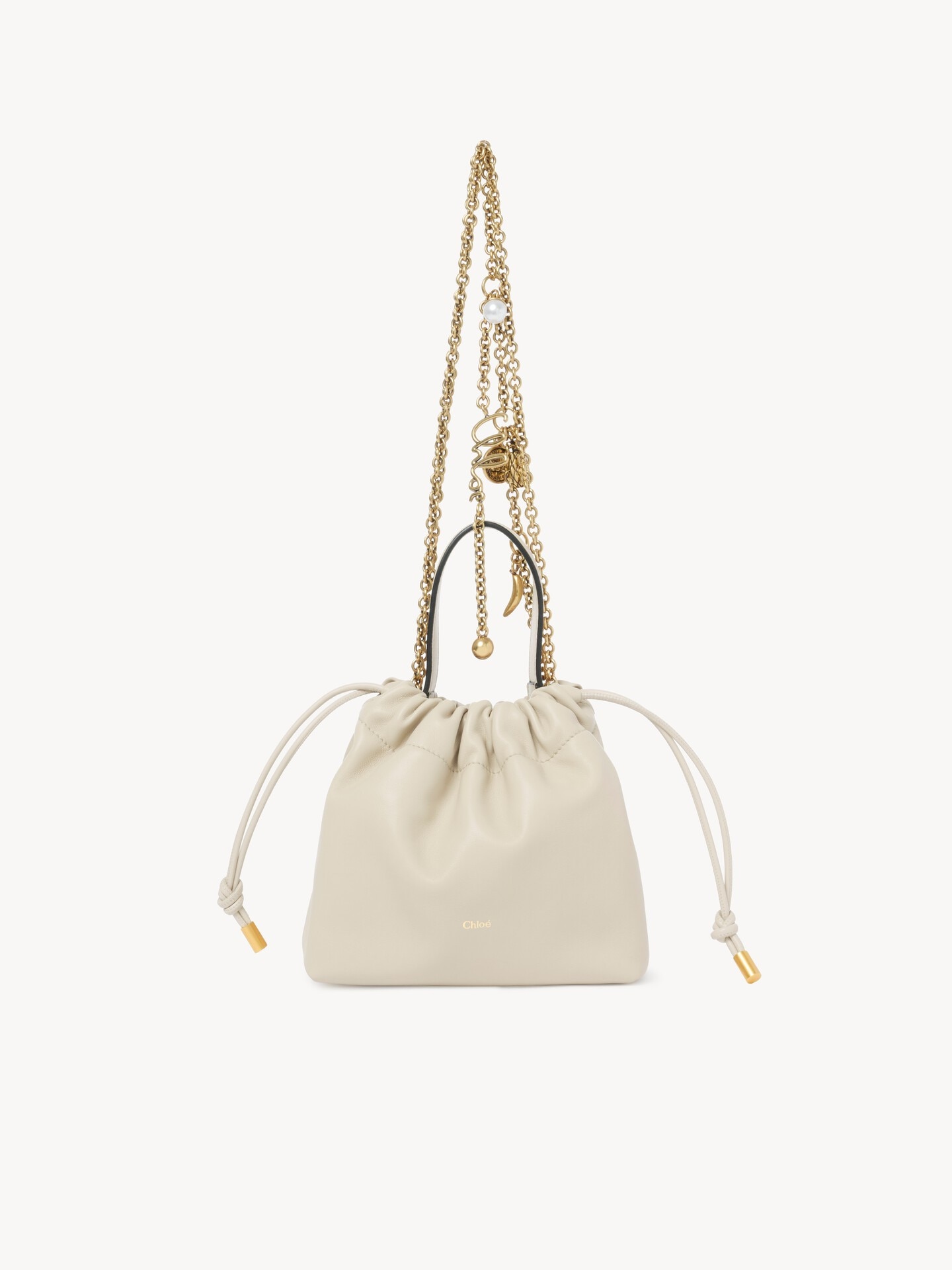 Mini Chlo&eacute; Icons shoulder bag with chain in soft leather - 1.0