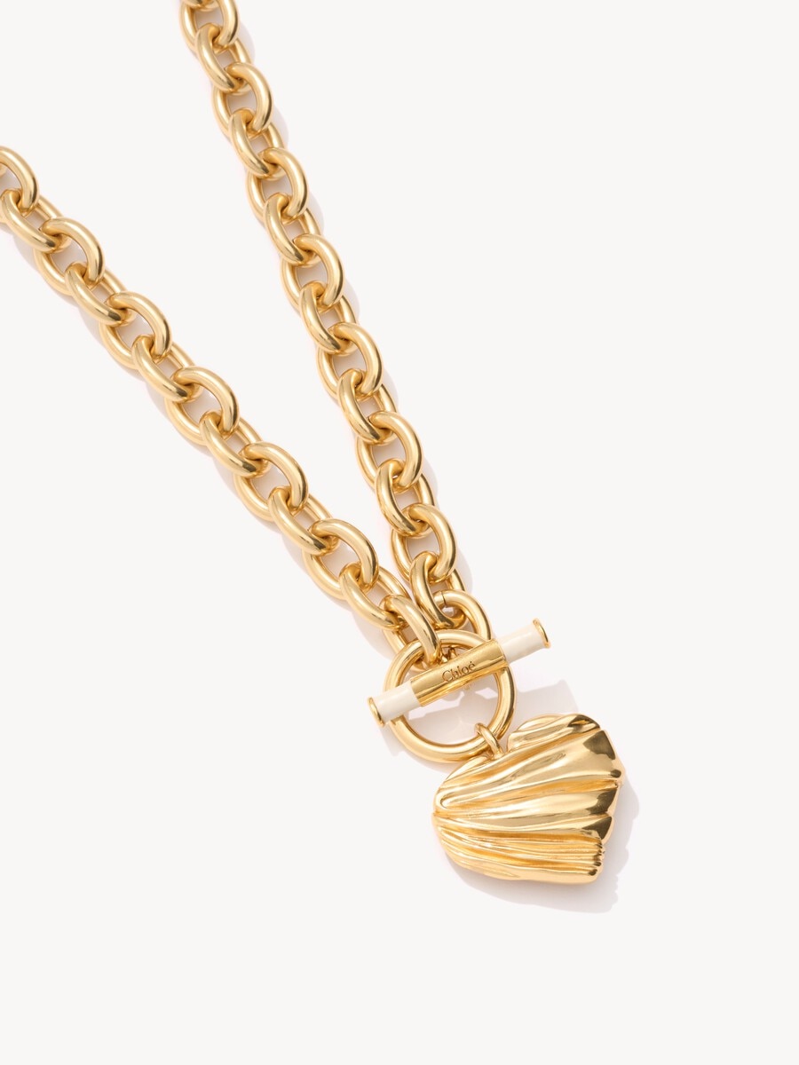 Collier Chlo&eacute; Pleated Heart - 4