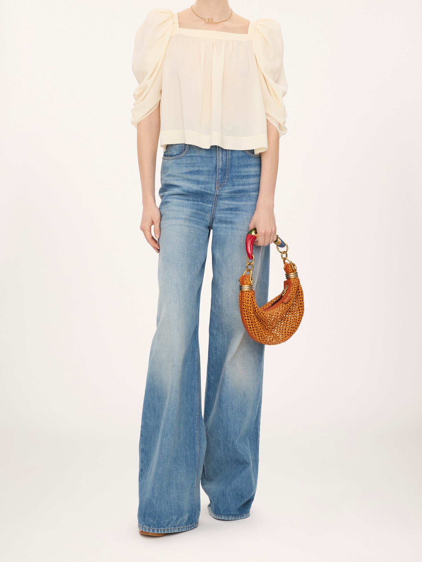 Small Bracelet Hobo bag in braided leather - 8