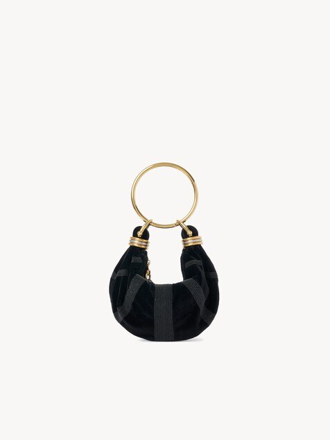 Mini Bracelet Hobo bag in suede leather