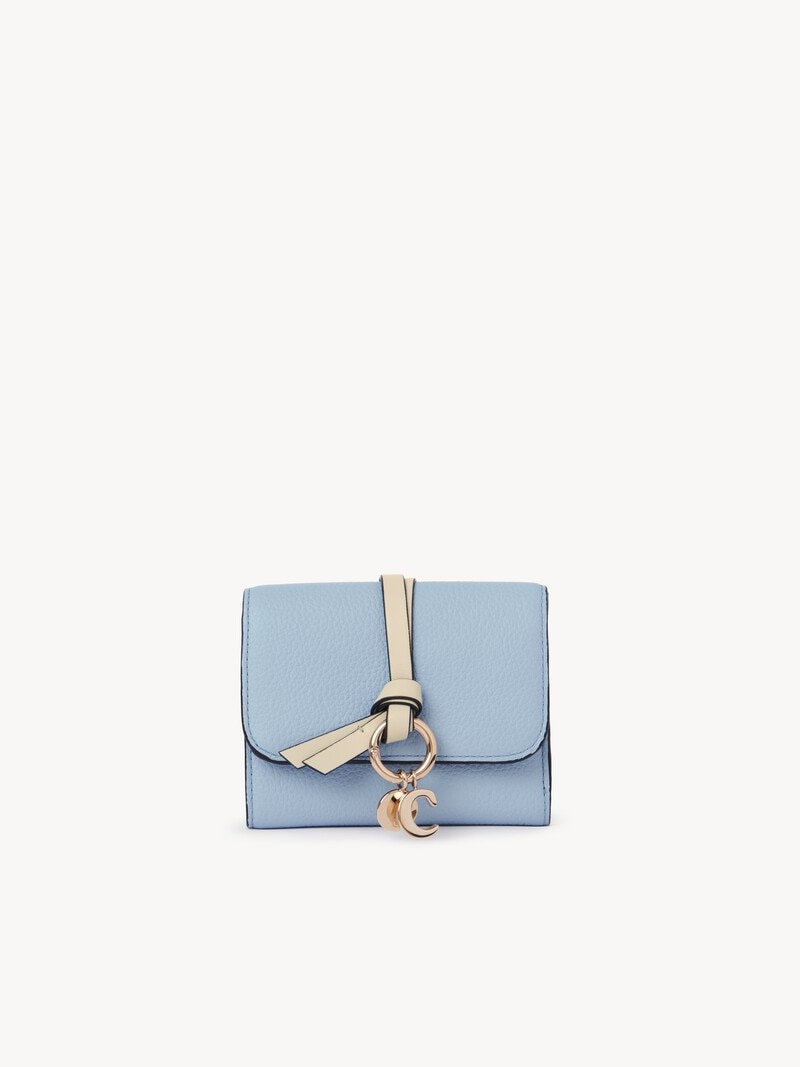 Small Alphabet tri-fold in grained leather by Chloé