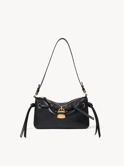 Mini Paddington Sling pouch with strap in soft leather
