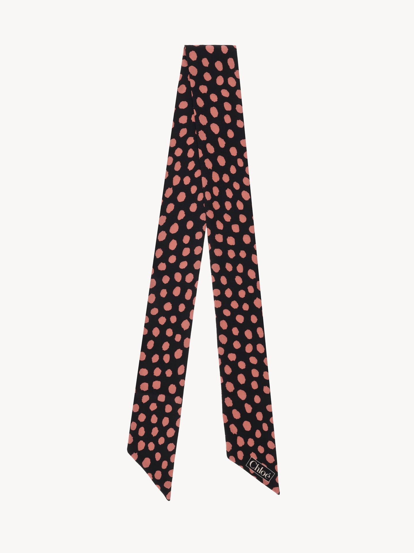 The Chlo&eacute; Spotted bandeau scarf in silk - 1