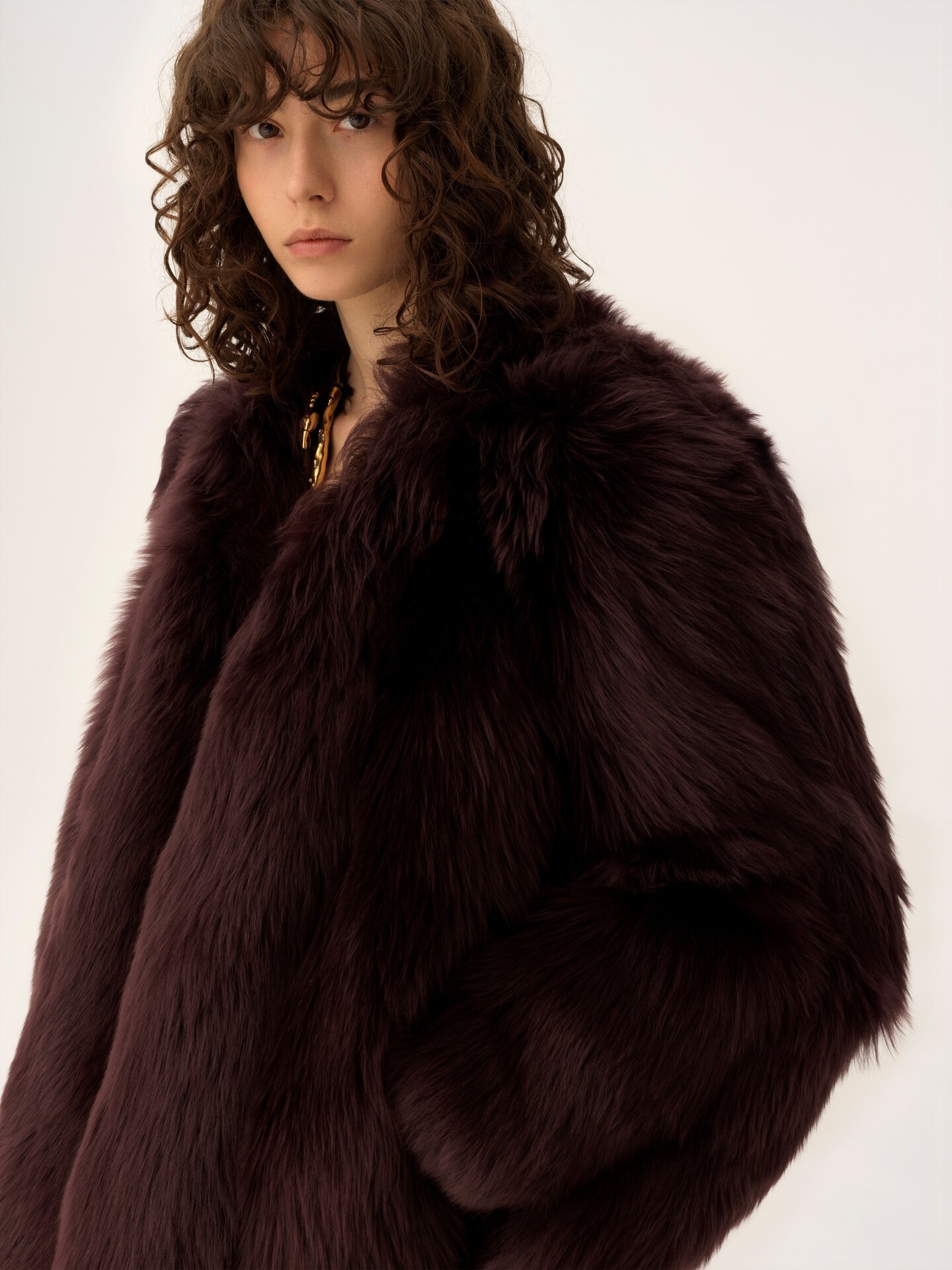 Oversized short coat in wool - 7