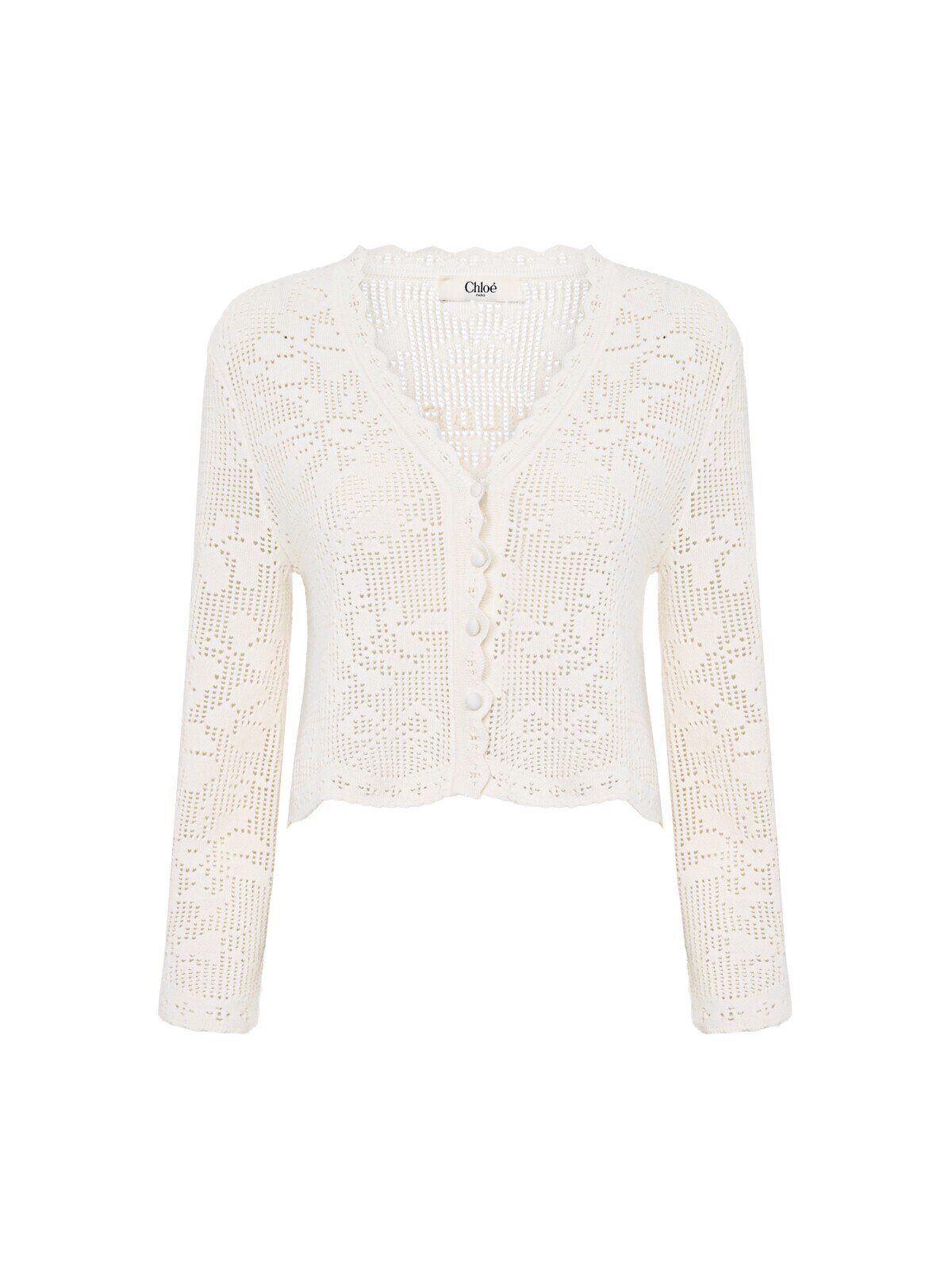Chloé Cropped cardigan in a cotton knit