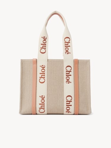 Woody tote bag in linen - 2