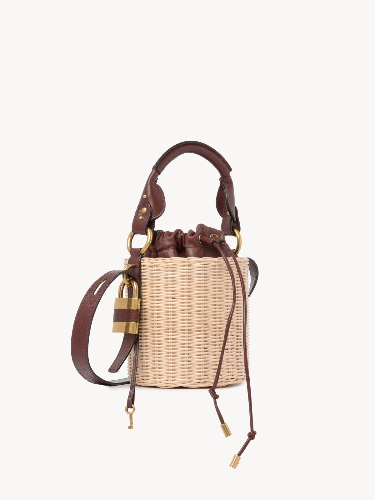 Small Paddington bucket bag in wicker