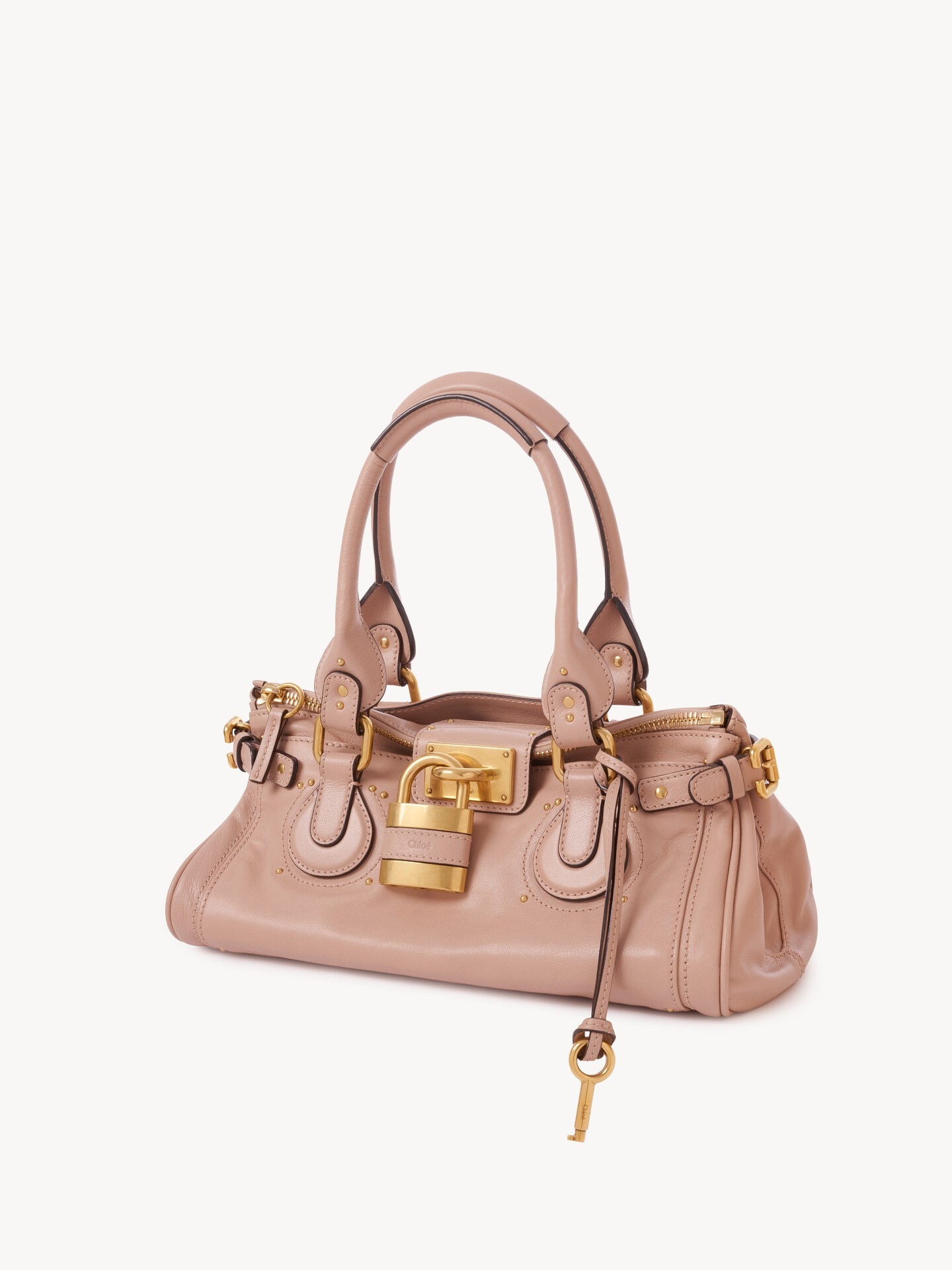 Chloé Paddington Leather Hand bag y2k Paddington bag in grained leather Pink - Chloé