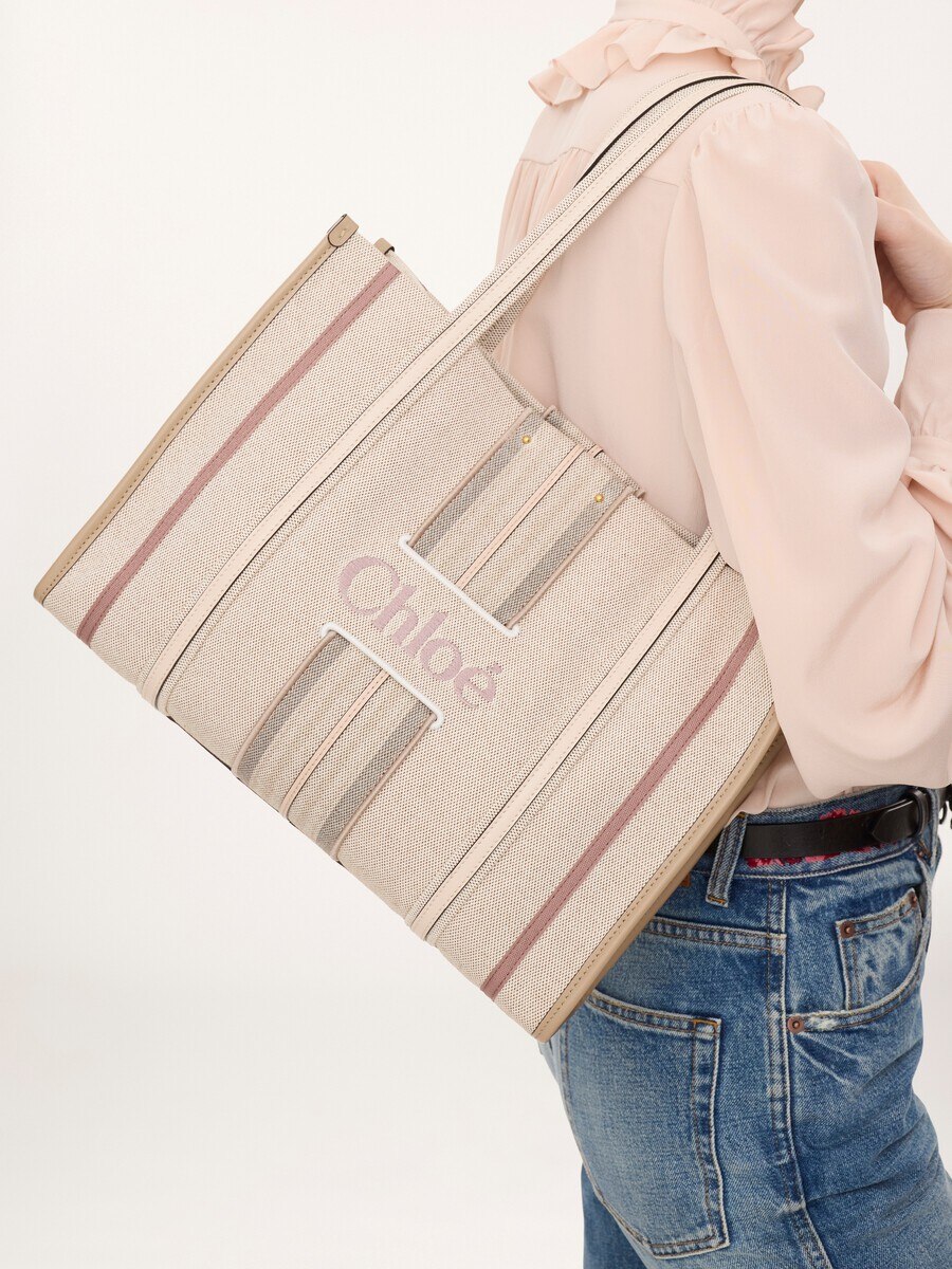 Woody Loop tote bag in canvas - 3