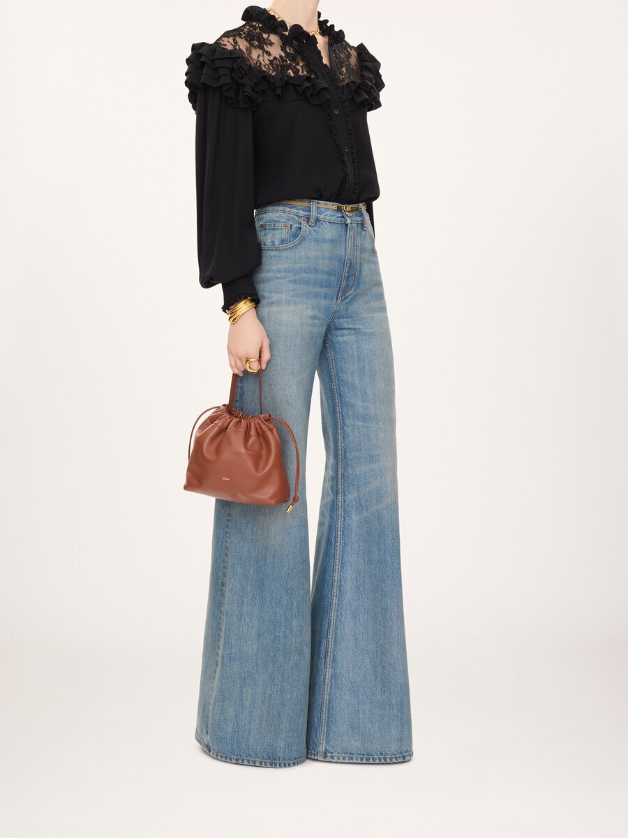 Small Chlo&eacute; Icons shoulder bag with chain in soft leather - 8