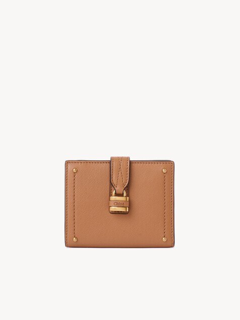 Portefeuille carr&eacute; Paddington en cuir grain&eacute;