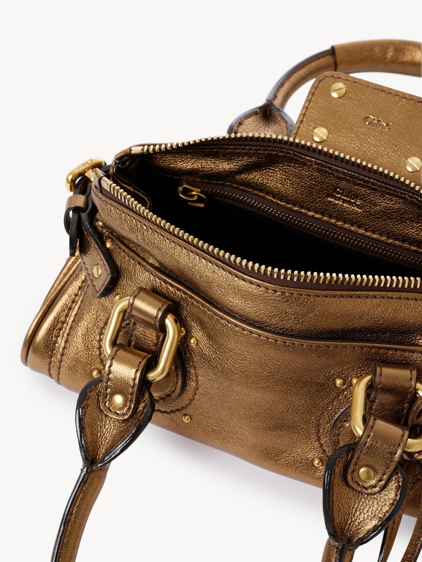 Small Paddington bag in metallised leather - 7