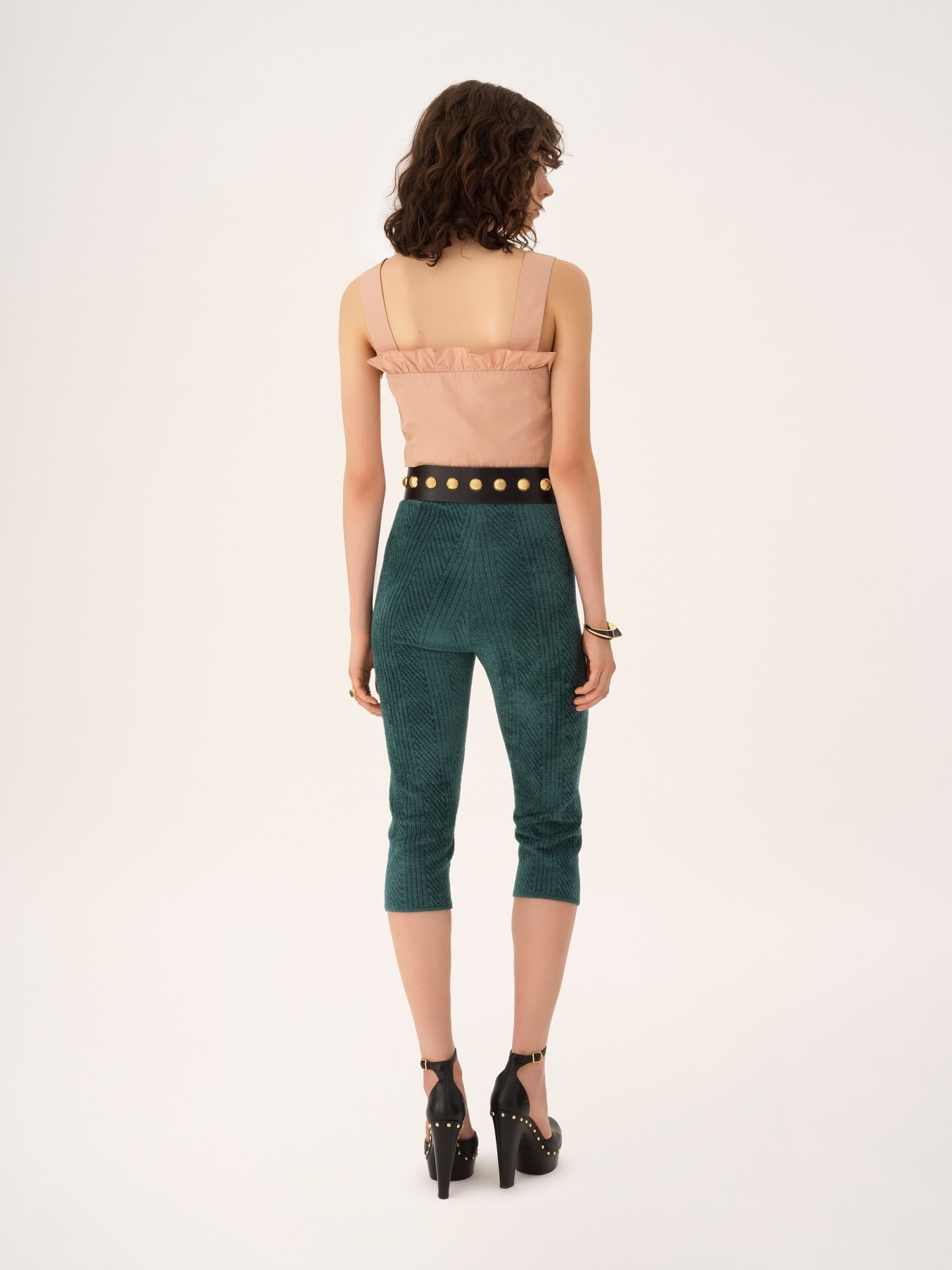 K&ouml;rperbetontes Cropped-Tanktop aus technischem Taft - 5