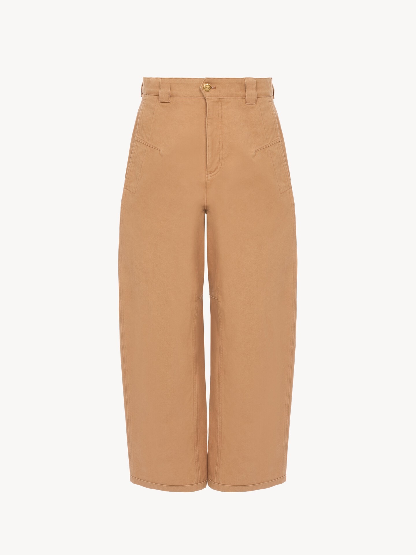 Barrel-leg trousers in cotton canvas  - 2.0