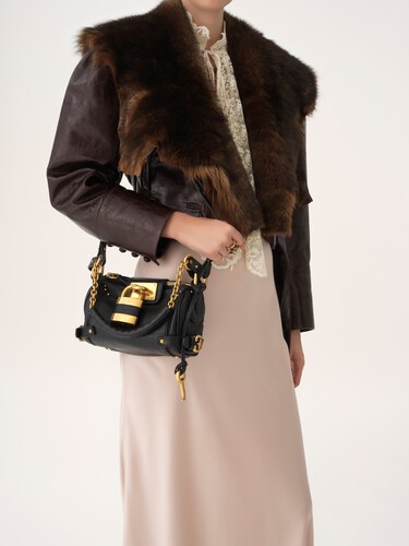 Small Paddington chain bag in grained leather - 3