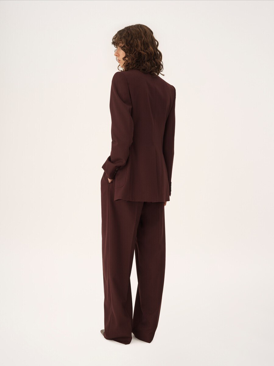 Veste blazer droite en gabardine de laine - 5