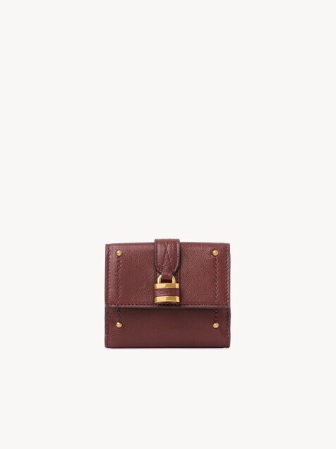 Dreifach klappbares Paddington Mini-Portemonnaie aus genarbtem Leder