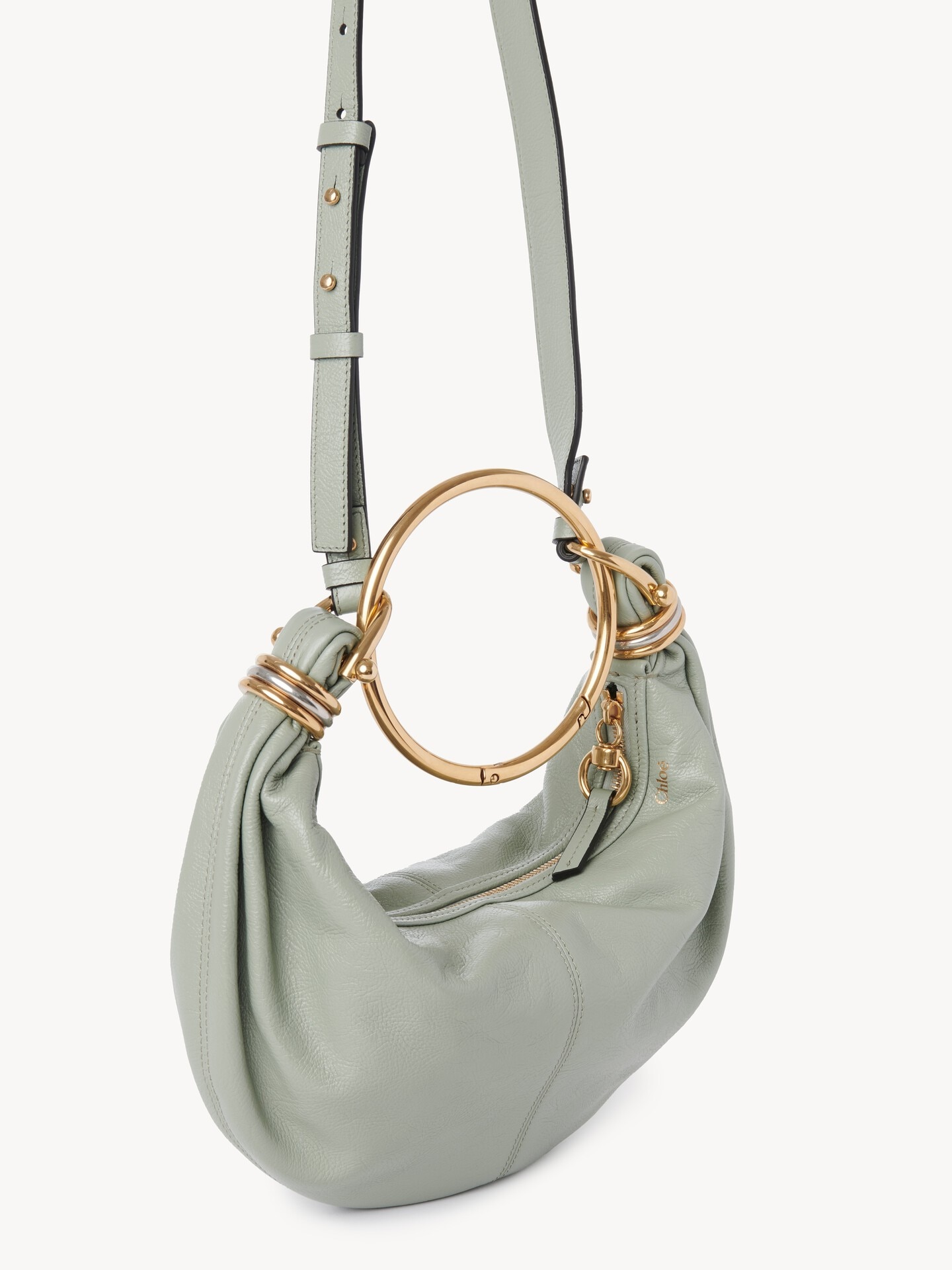 Bracelet Hobo bag piccola in pelle granata - 3