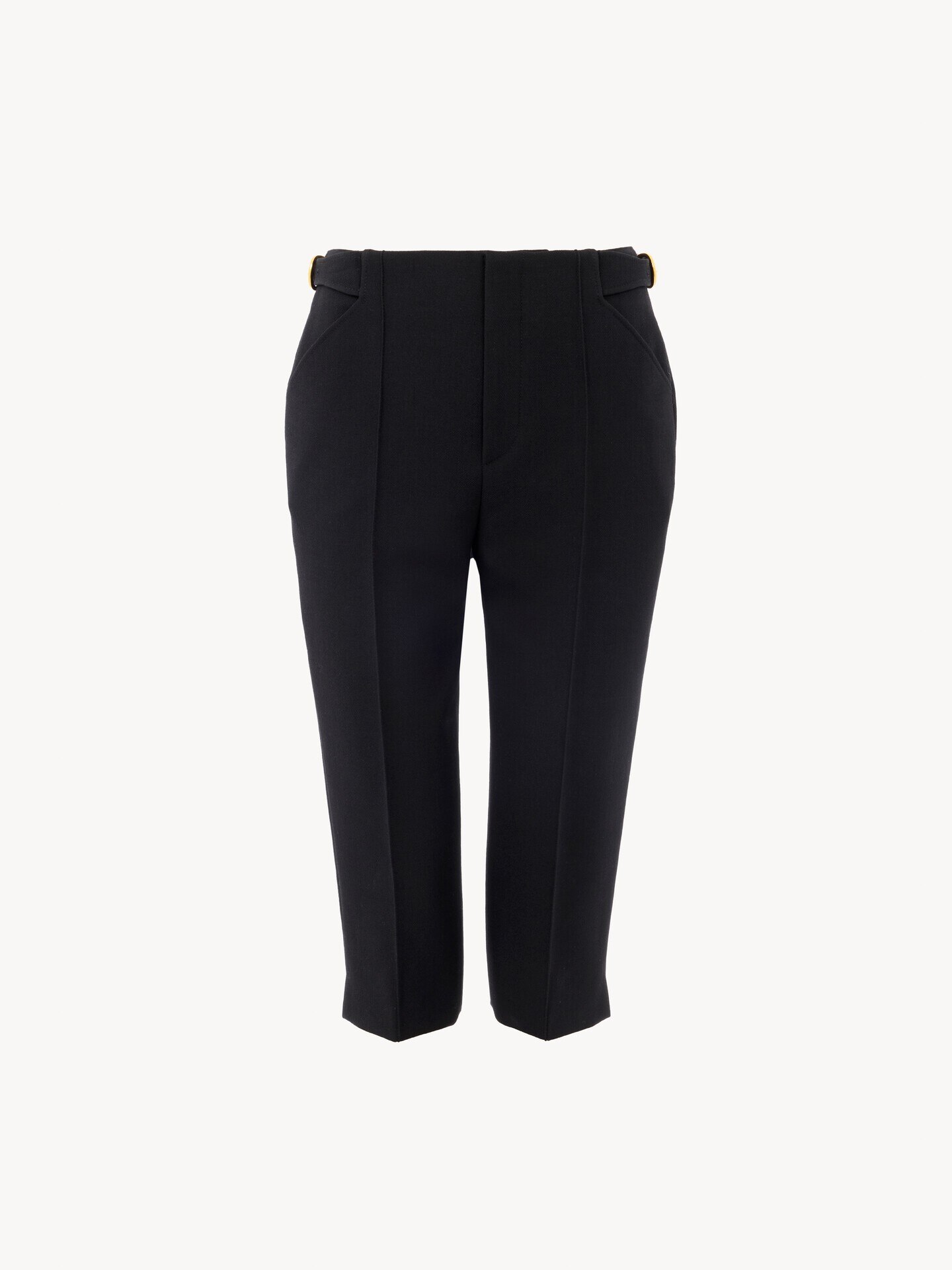 Pantalon tailleur capri en cr&ecirc;pe de laine - 1
