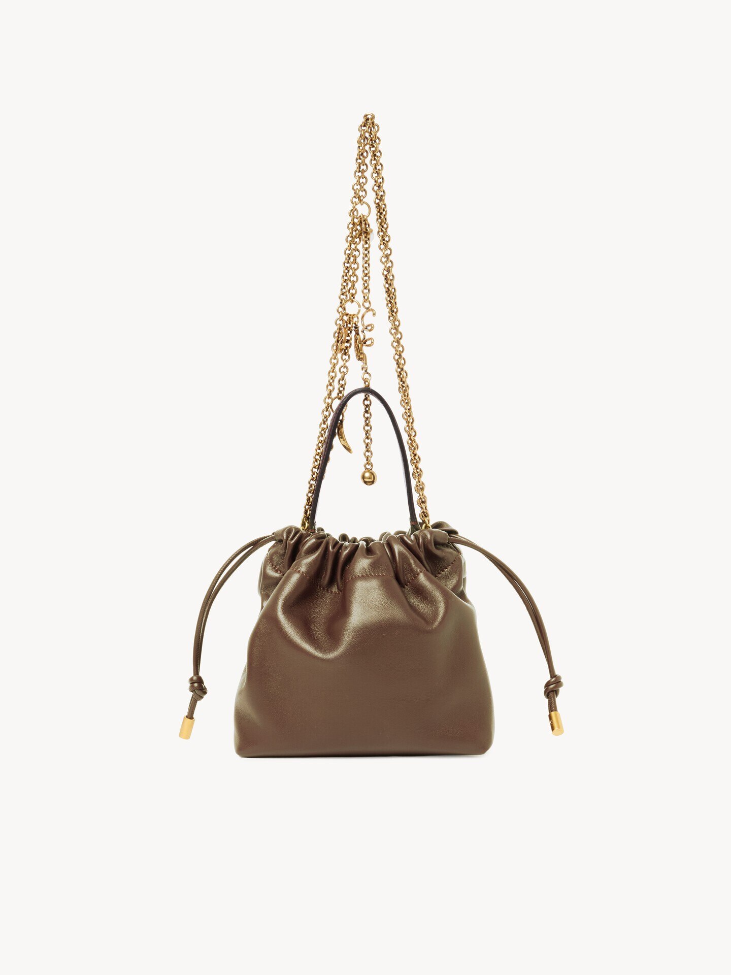 Mini Chlo&eacute; Icons shoulder bag with chain in soft leather - 4.0