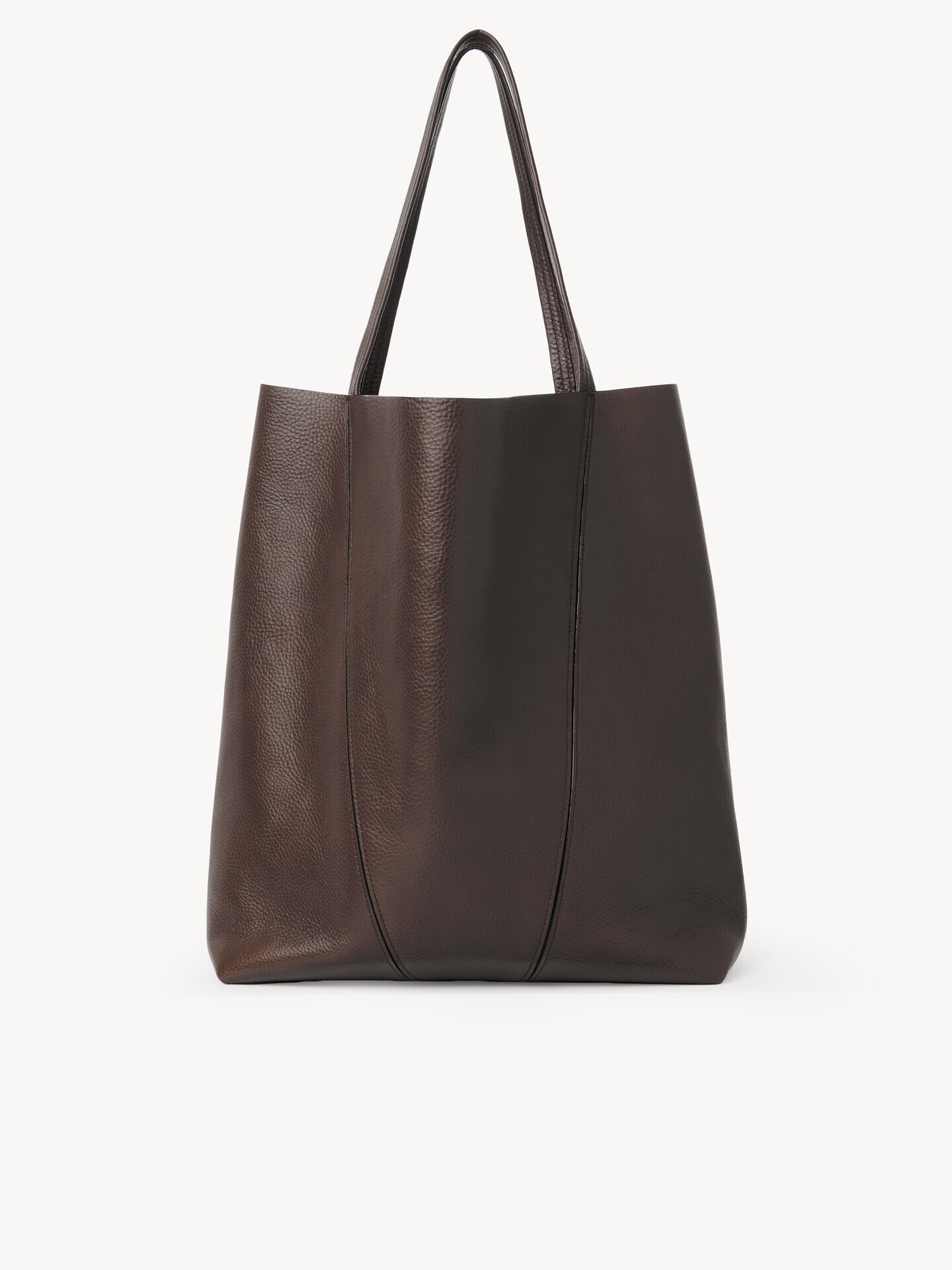 Large Chlo&eacute; Spin tote bag in grained leather - 4.0