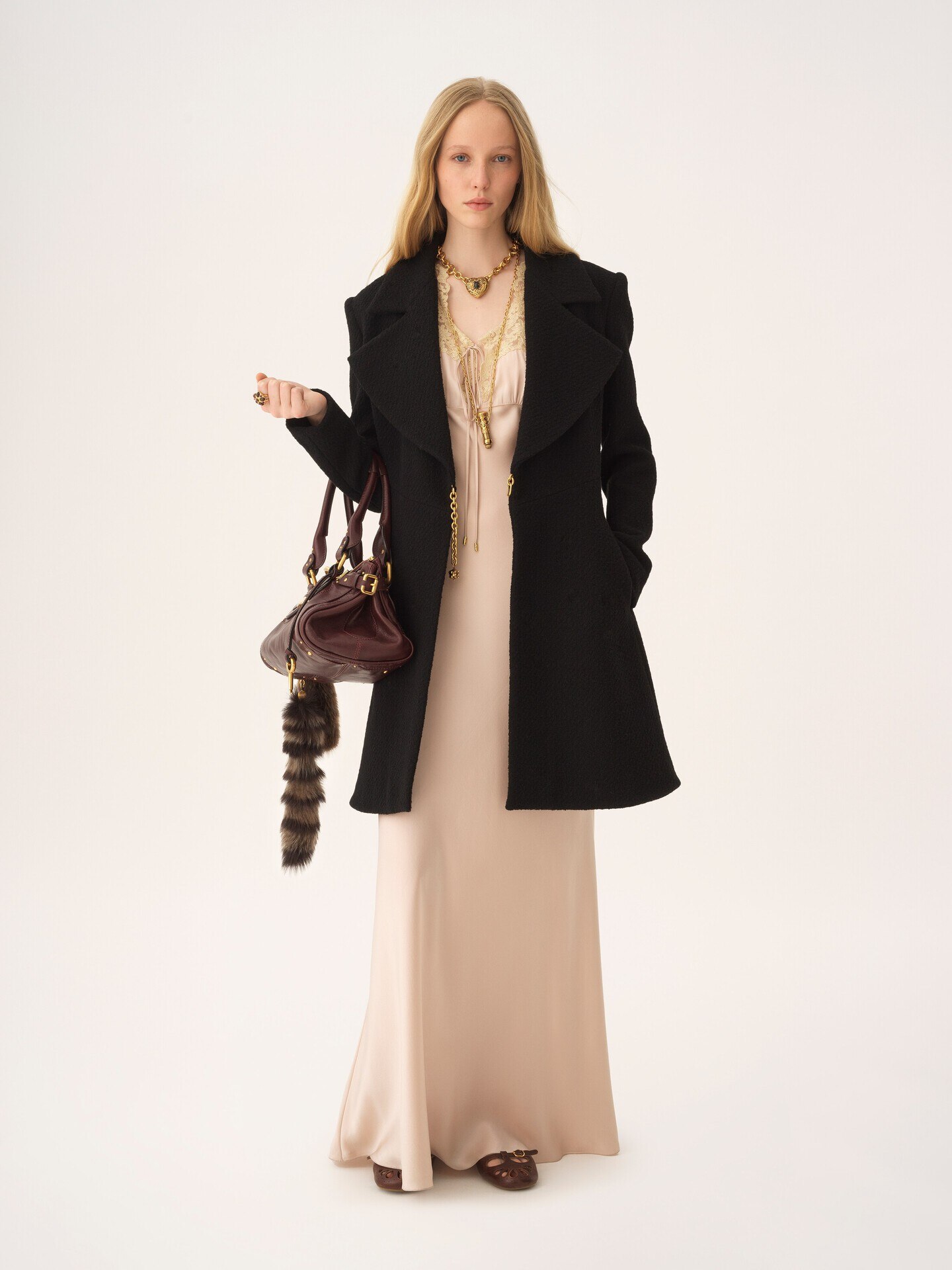 Riding coat in wool bouclette - 3
