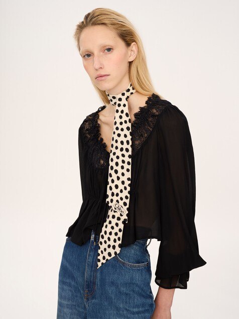 Foulard a fascia Chlo&eacute; Spotted in seta