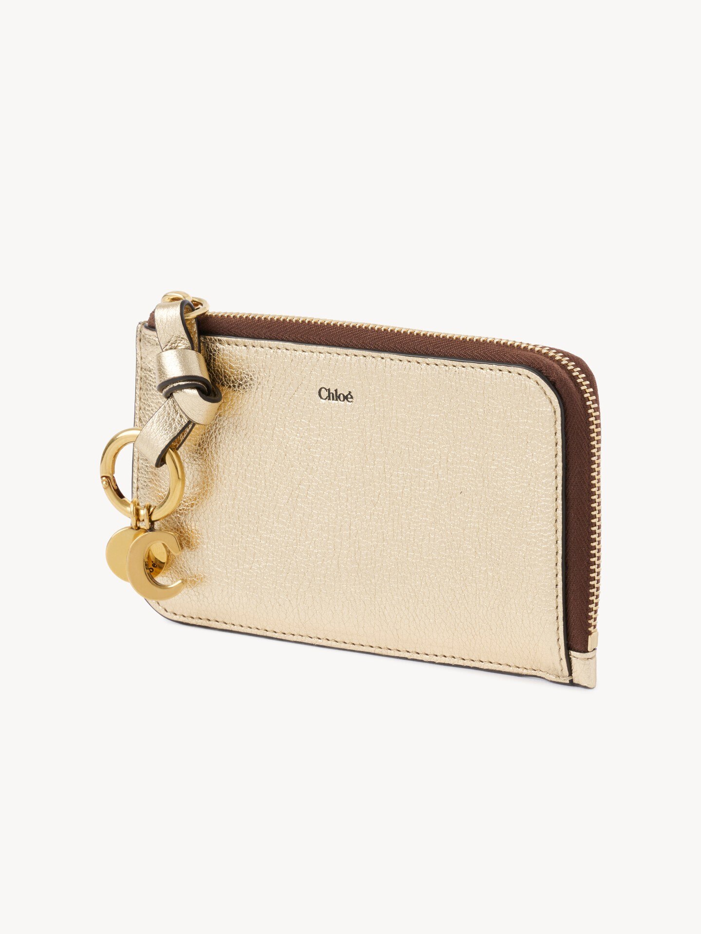 Alphabet wallet in metallized leather - 2.0