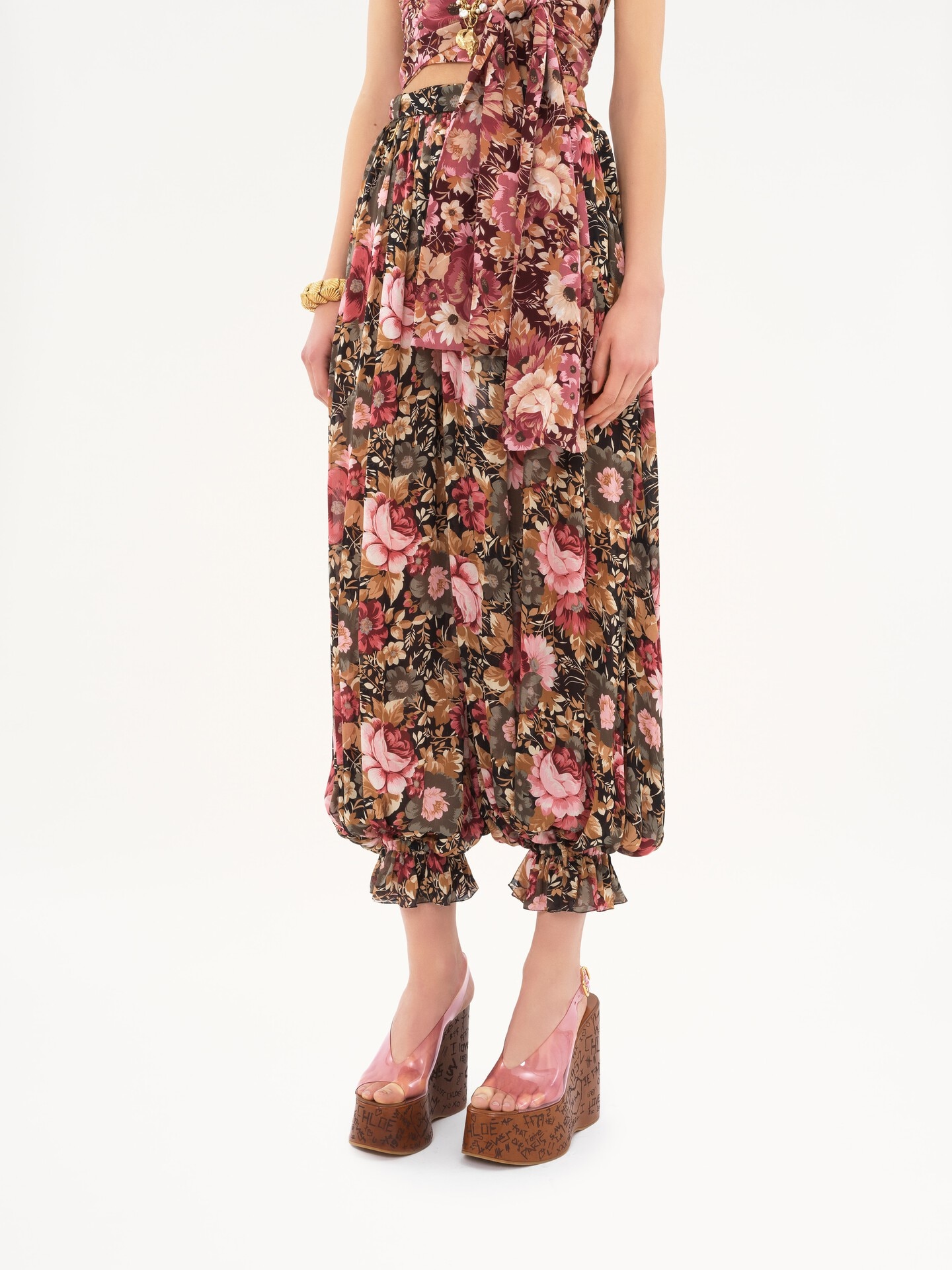 Fluid pleated trousers in silk charmeuse - 5