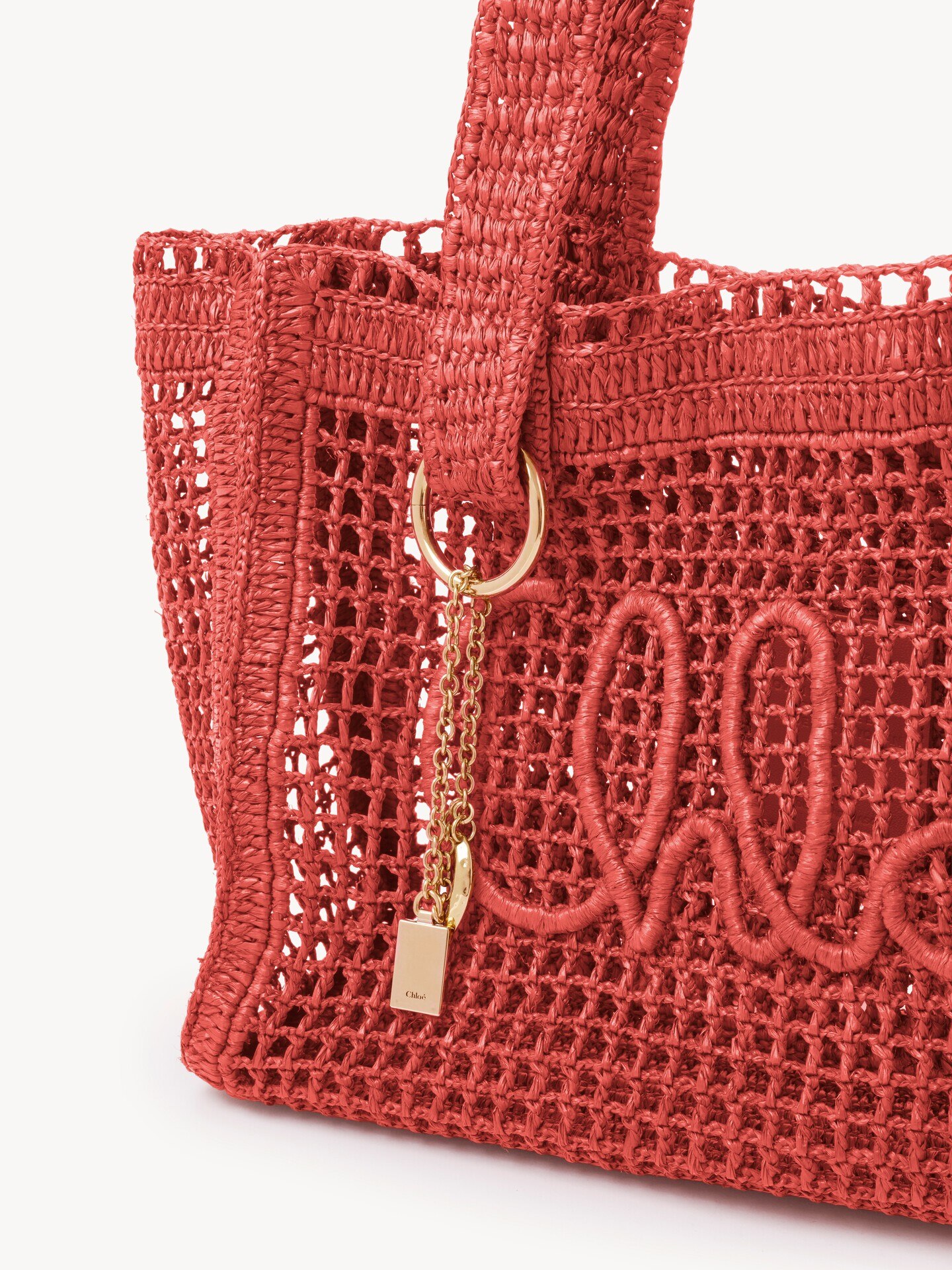 Summer Banana east-west tote bag in raffia - 6.0