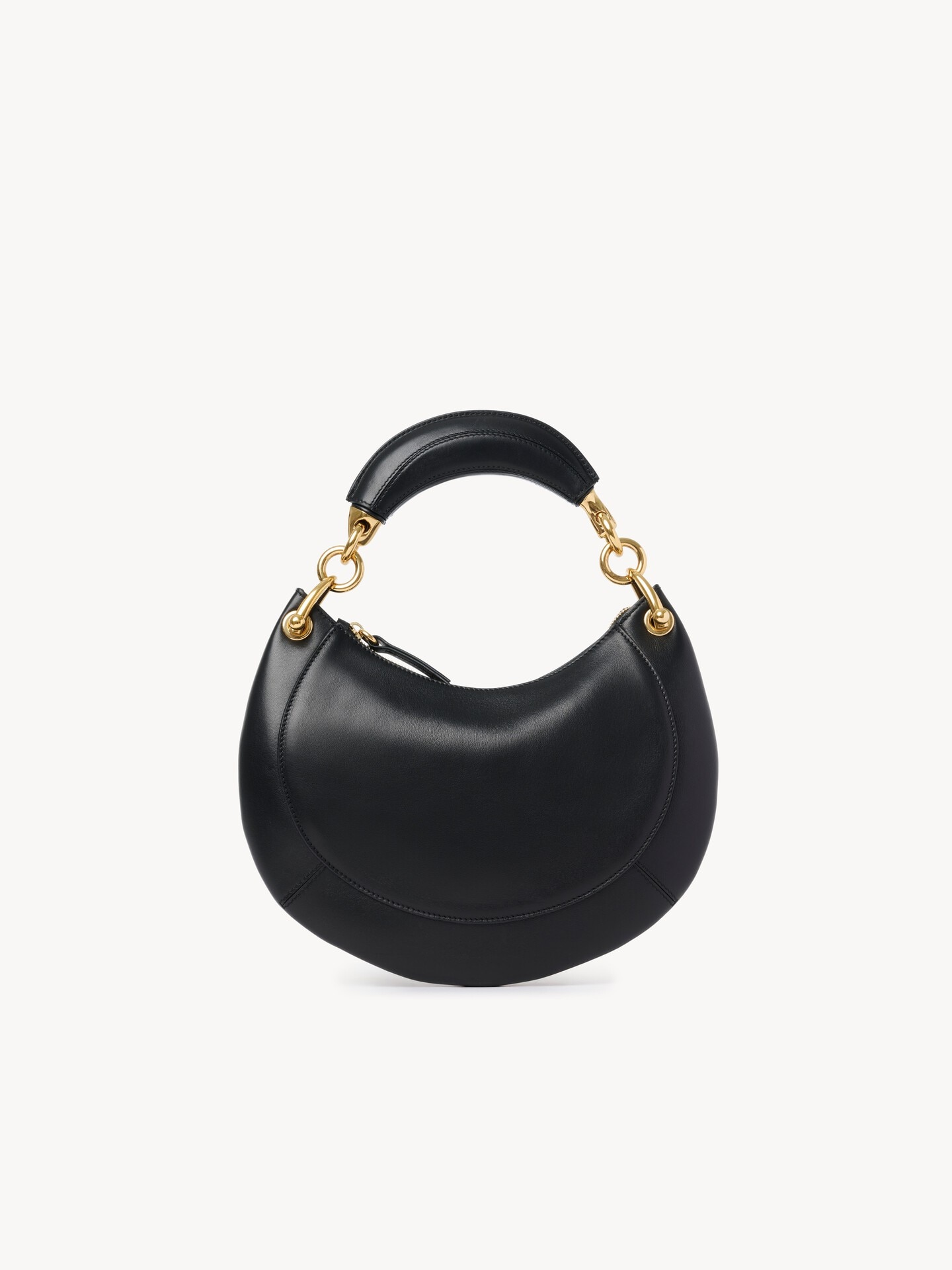 Bolso hobo Chlo&eacute; Banana peque&ntilde;o con cremallera de cuero suave - 4.0