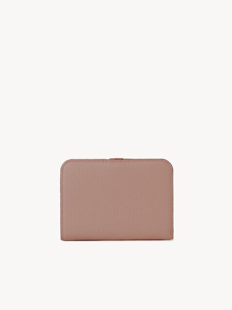Alphabet bifold wallet in grained leather 