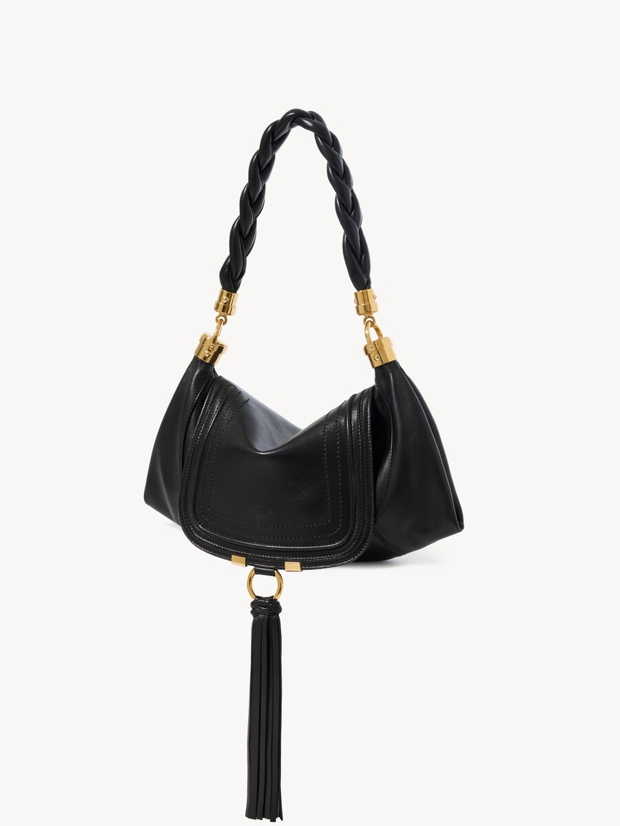 Small Marcie Foulard hobo bag in soft leather - 4